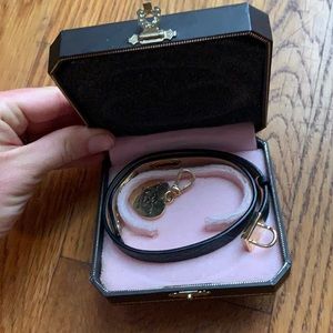 Juicy Couture leather heart bracelet